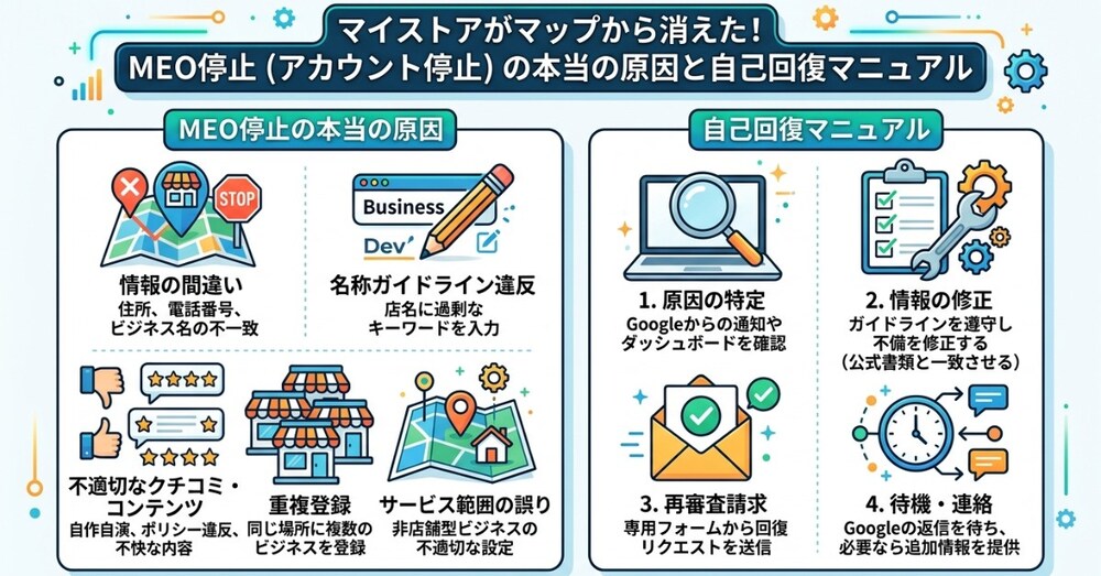 店舗が地図から消滅！MEOサスペンド（アカウント停止）の真の原因と自力復旧マニュアル