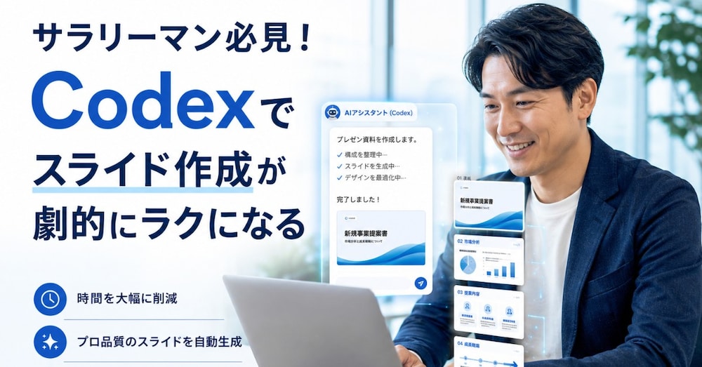 パワーポイント資料をAIに作らせる、Codex活用マニュアル！すぐに使えるプロンプト多数掲載！