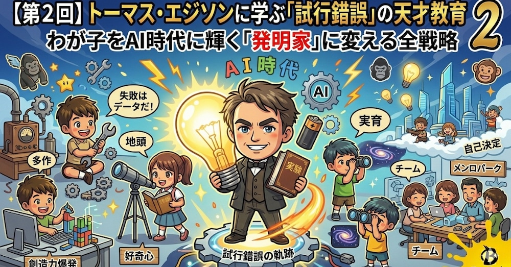 【第2回】トーマス・エジソンに学ぶ「試行錯誤」の天才教育：わが子をAI時代に輝かせる