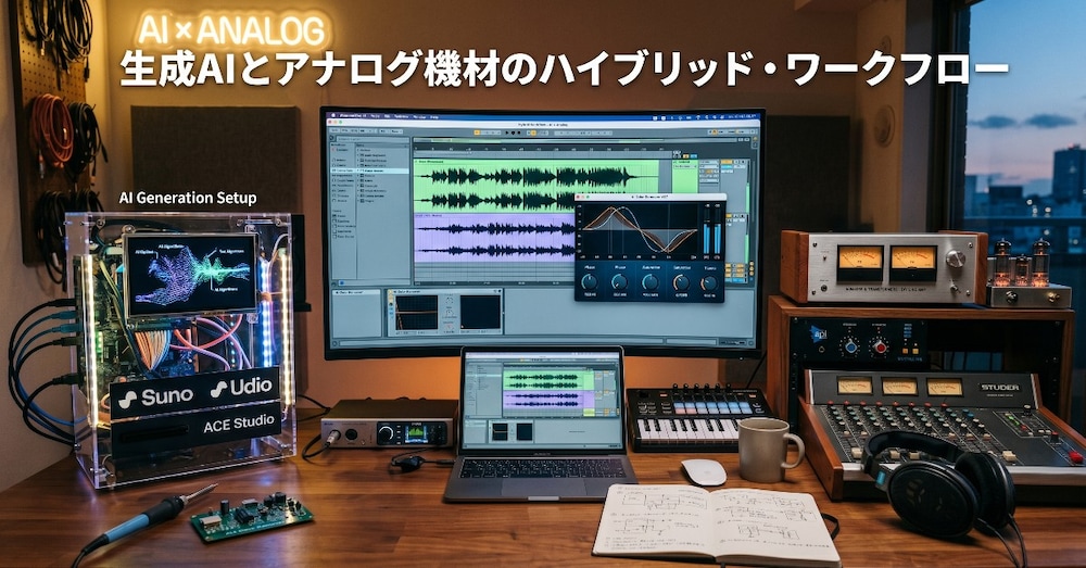 【実践的ノウハウ】Suno/Udioの限界を突破する、アナログ機材×プラグイン×生成AIの楽曲制作術