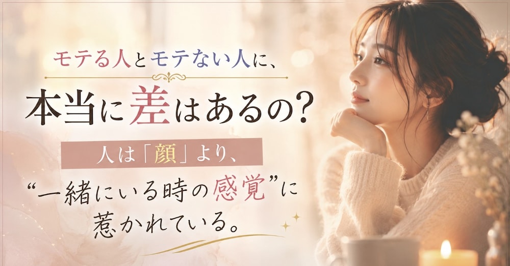 モテる人とモテない人に、
本当に差はあるの？