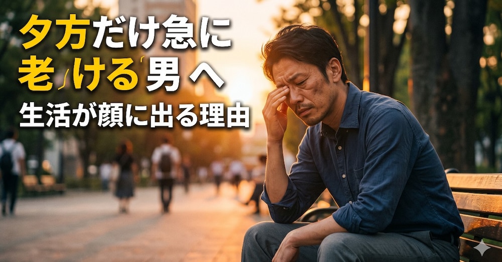 夕方だけ急に老ける男へ|生活が顔に出る理由