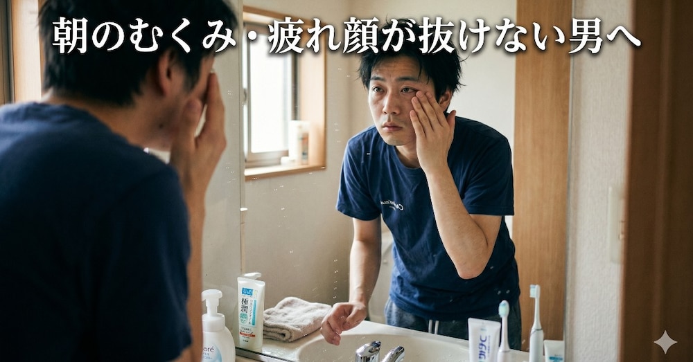 朝のむくみ・疲れ顔が抜けない男へ
