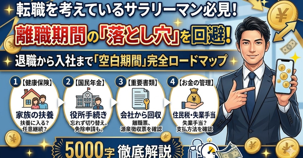 【完全ロードマップ】退職から再就職までの「空白期間」を乗り切る!サラリーマンのための手続き完全ガイド