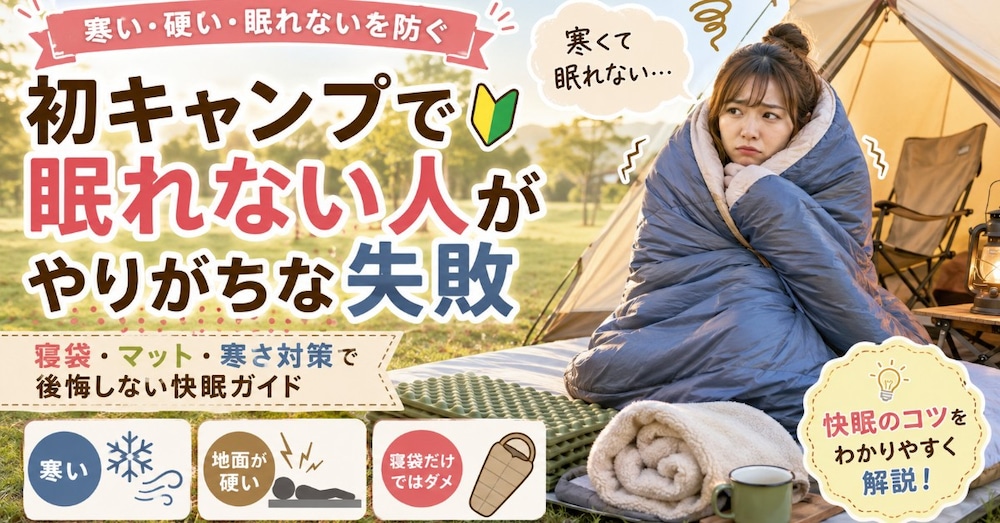 初キャンプで眠れない人がやりがちな失敗