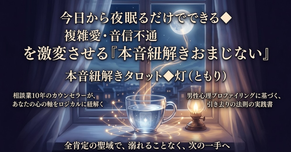 今日から夜眠るだけでできる◆複雑愛・音信不通を激変させる「本音紐解きおまじない」