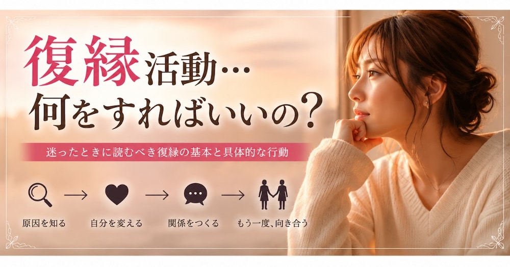 復縁活動...何をすればいいの？