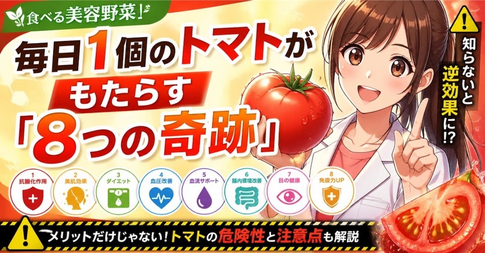 食べる美容野菜 毎日1個のトマトがもたらす「8つの奇跡」