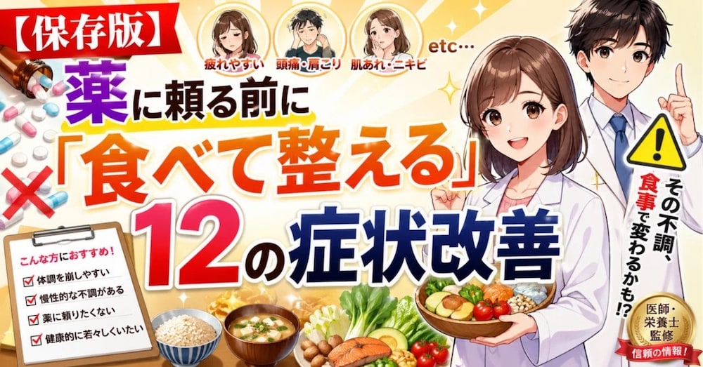 薬に頼る前に 「食べて整える」１２の症状改善