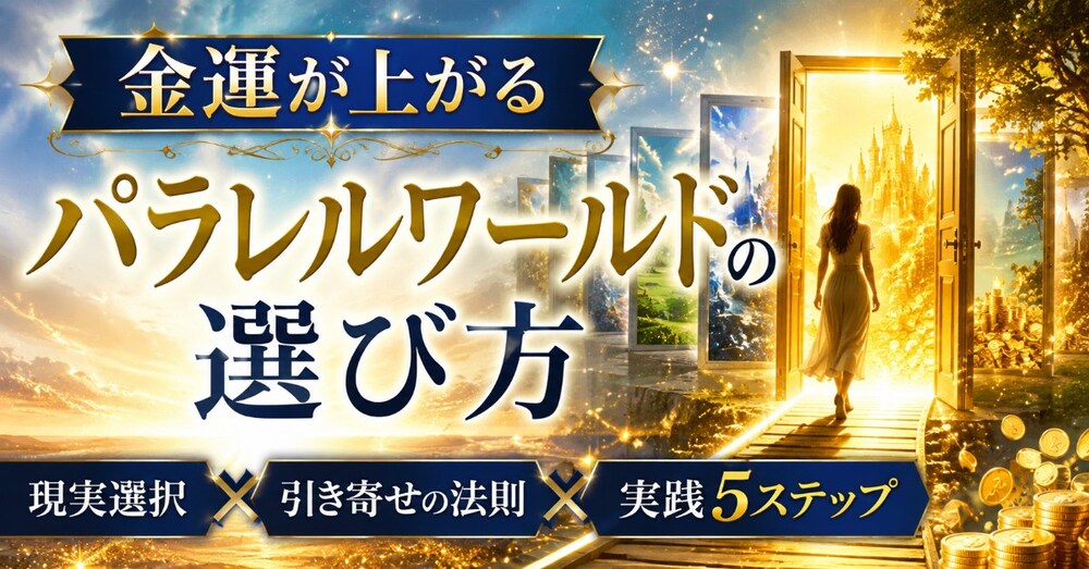50万円の危機が1万円で済んだ｜金運が上がるパラレルワールドの選び方【現実選択3つの実話】
