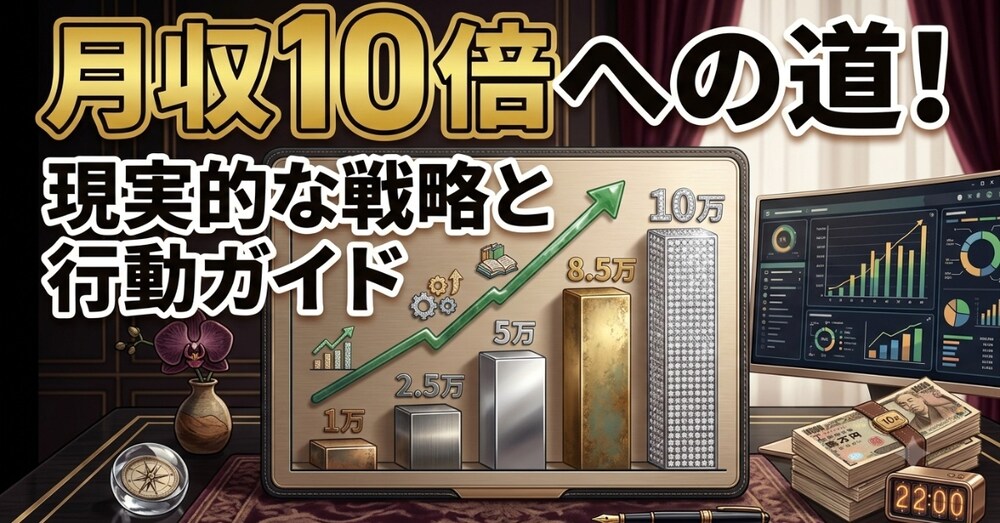 月収を10倍にするために必要なこと｜現実的な戦略と考え方