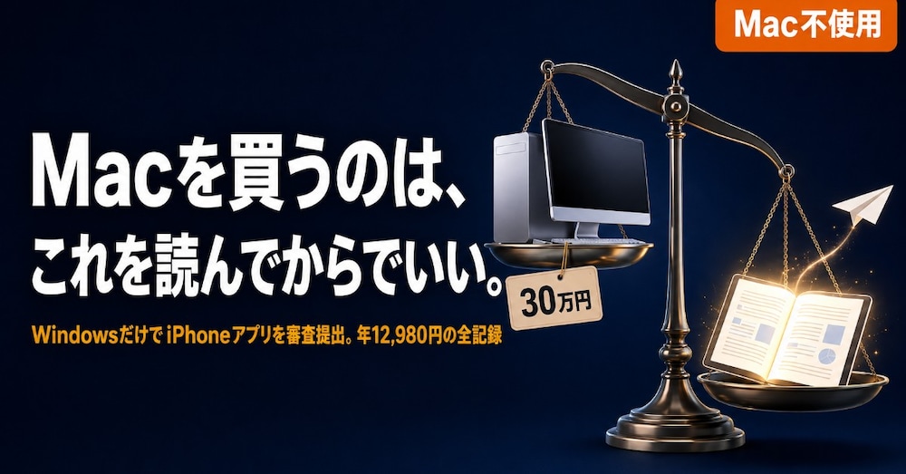 Macを買うのは、これを読んでからでいい。WindowsだけでiPhoneアプリを審査提出した全記録