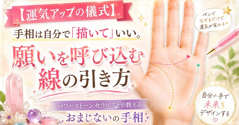 【運気アップの儀式】手相は自分で「描いて」いい。願いを呼び込む線の引き方