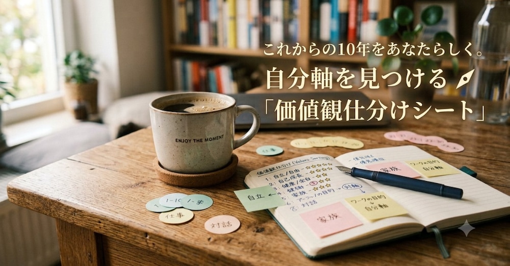 子どもの手は離れたけれど。私のこれからを決める『価値観仕分けシート』
