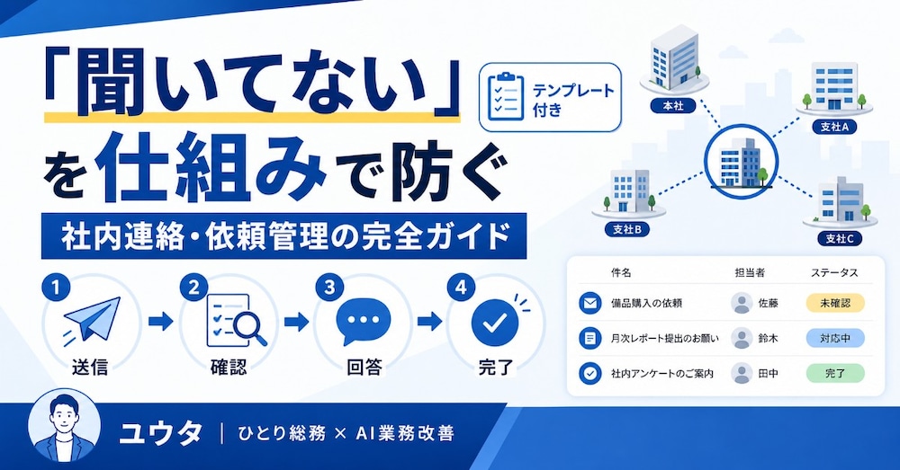 【テンプレ付き】社内連絡の「聞いてない」を防ぐ仕組みづくり完全ガイド