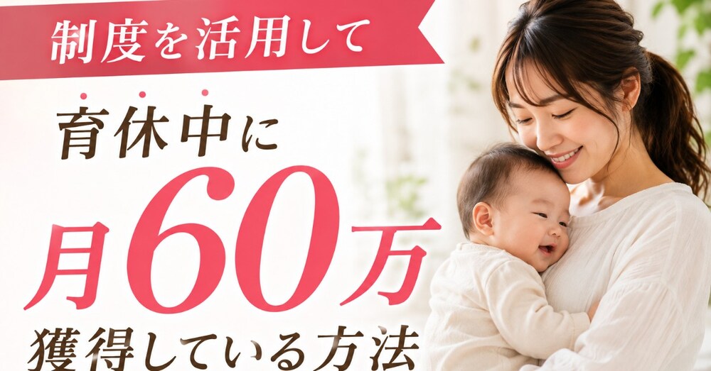 【実体験】つわりで動けなかった私が、育休中に月60万円受け取れた方法について