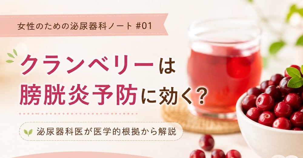 クランベリーは膀胱炎予防に効く？泌尿器科医が医学的根拠から解説