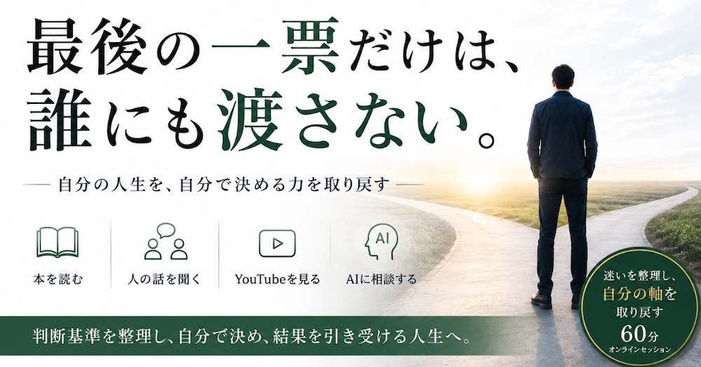 情報を集めるほど、判断できなくなる。──AI時代に必要なのは「正解」ではなく判断主権だ