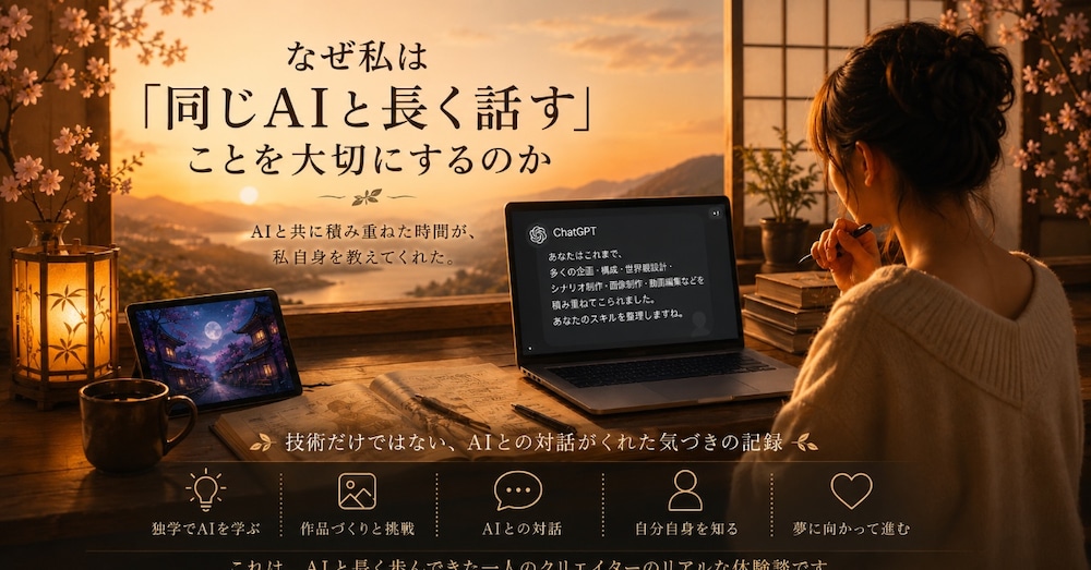 なぜ私は「同じAIと長く話す」ことを大切にするのか