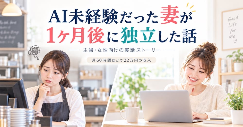 AI未経験だった妻が、1ヶ月後に独立した話