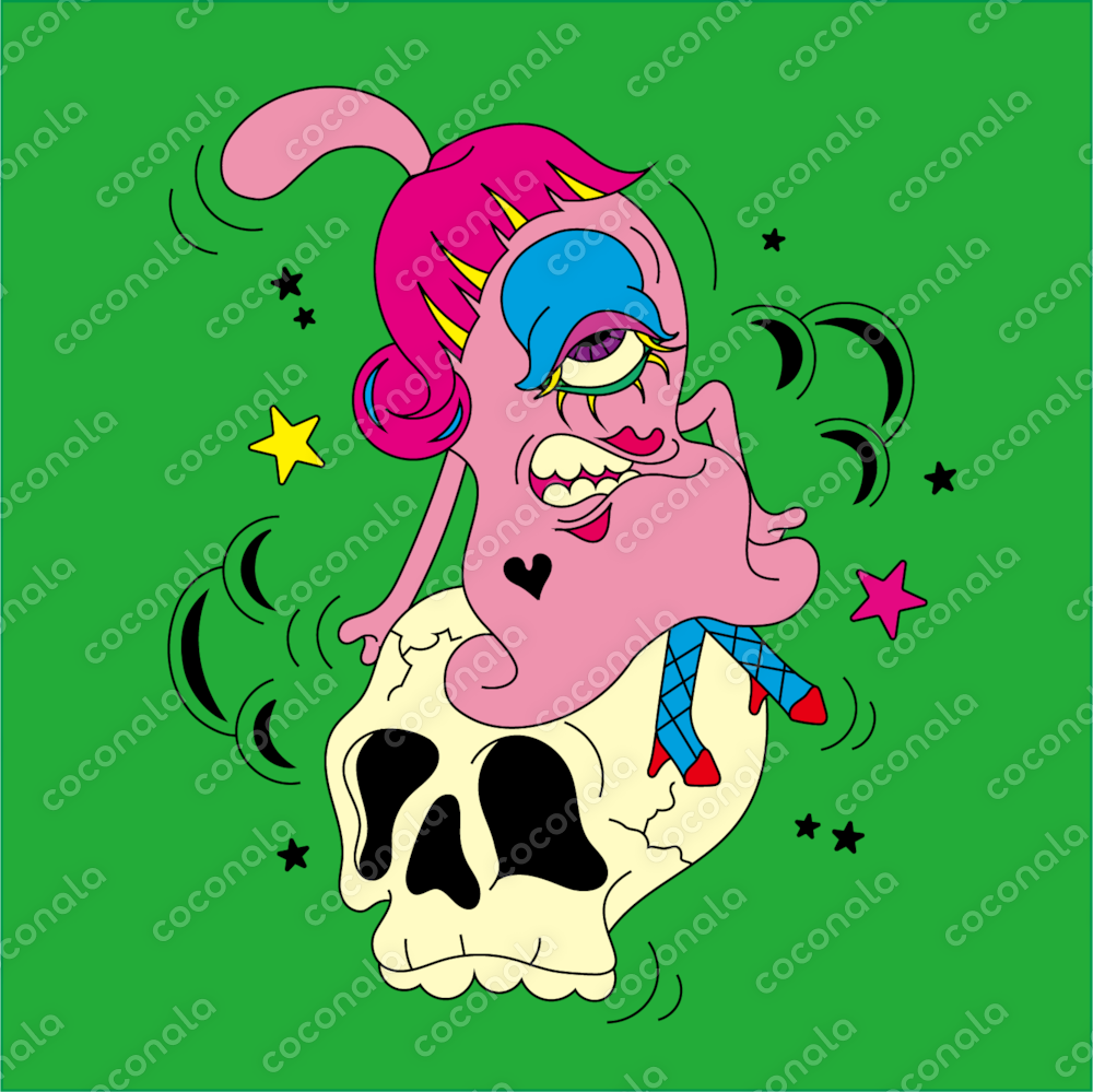 アンダーグラウンドなあなたへ!SNSやグッズ製作に!ロウブロウ系モンスターのイラスト