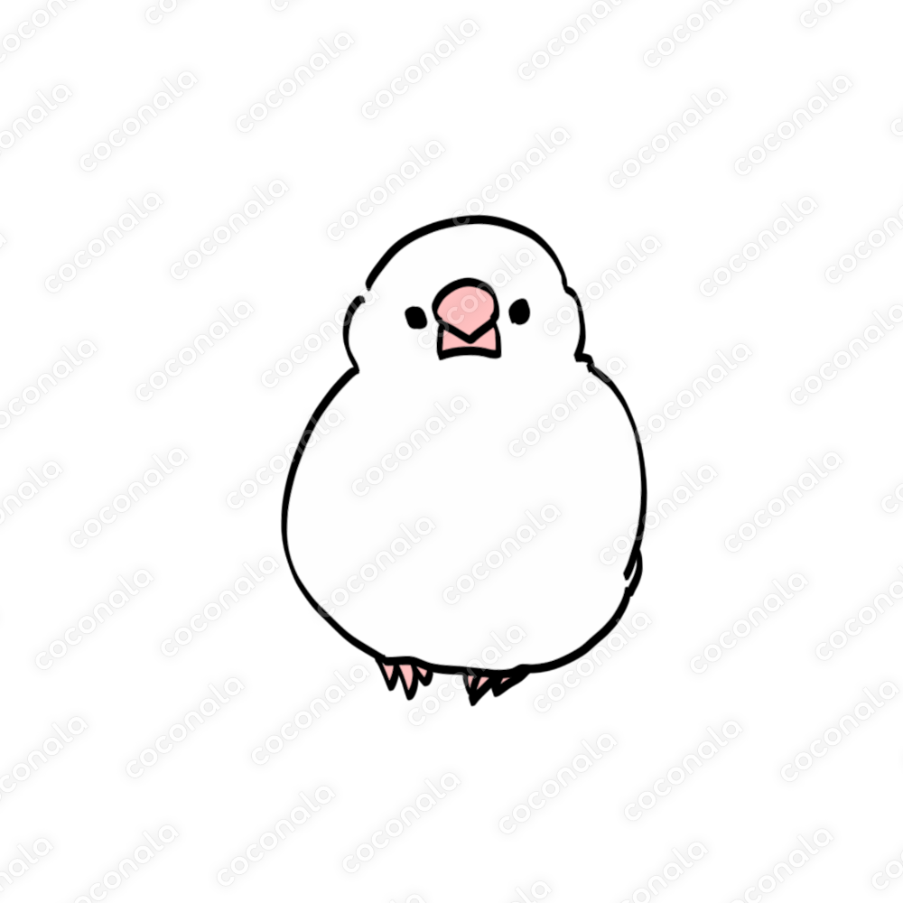 【背景透過】文鳥のイラスト