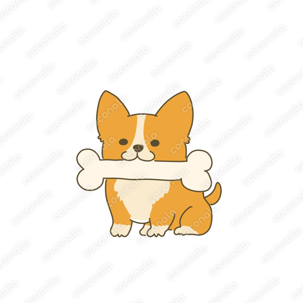 【背景透過】しば犬のイラスト素材