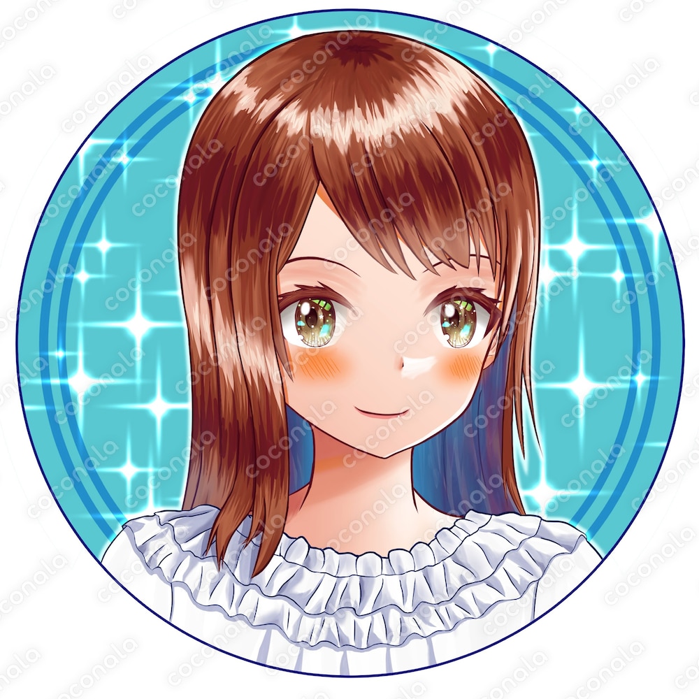 かわいい女の子のアイコンイラスト
