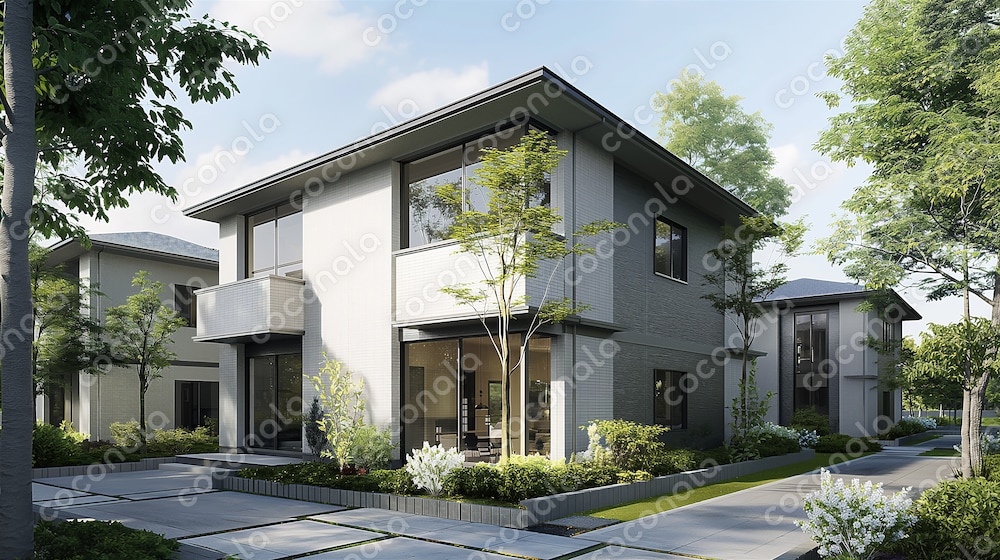 住宅の建築パース画像データ