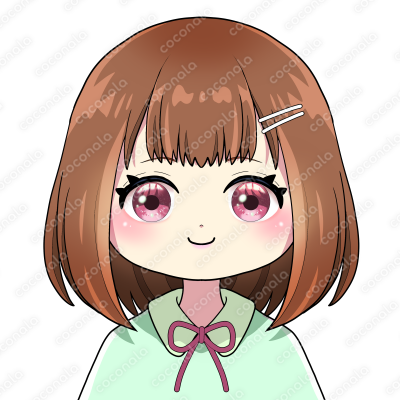 口パクに使える茶髪のちびキャラ女の子アイコン