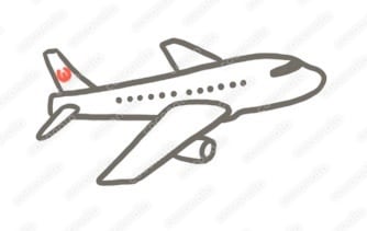 飛行機手書き風イラスト