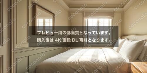 シンプルな部屋・ダブルベッド／ゲーム背景や挿絵など