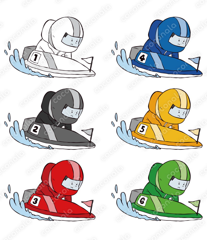 ボートレース選手イラストセット