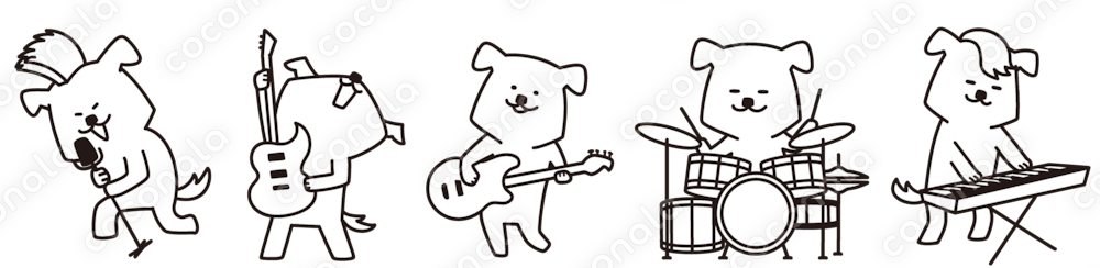 【イラスト素材】いぬ No.66〜70