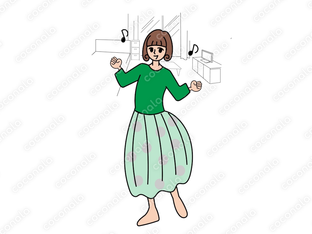 SNSのダンス撮影に夢中な女子