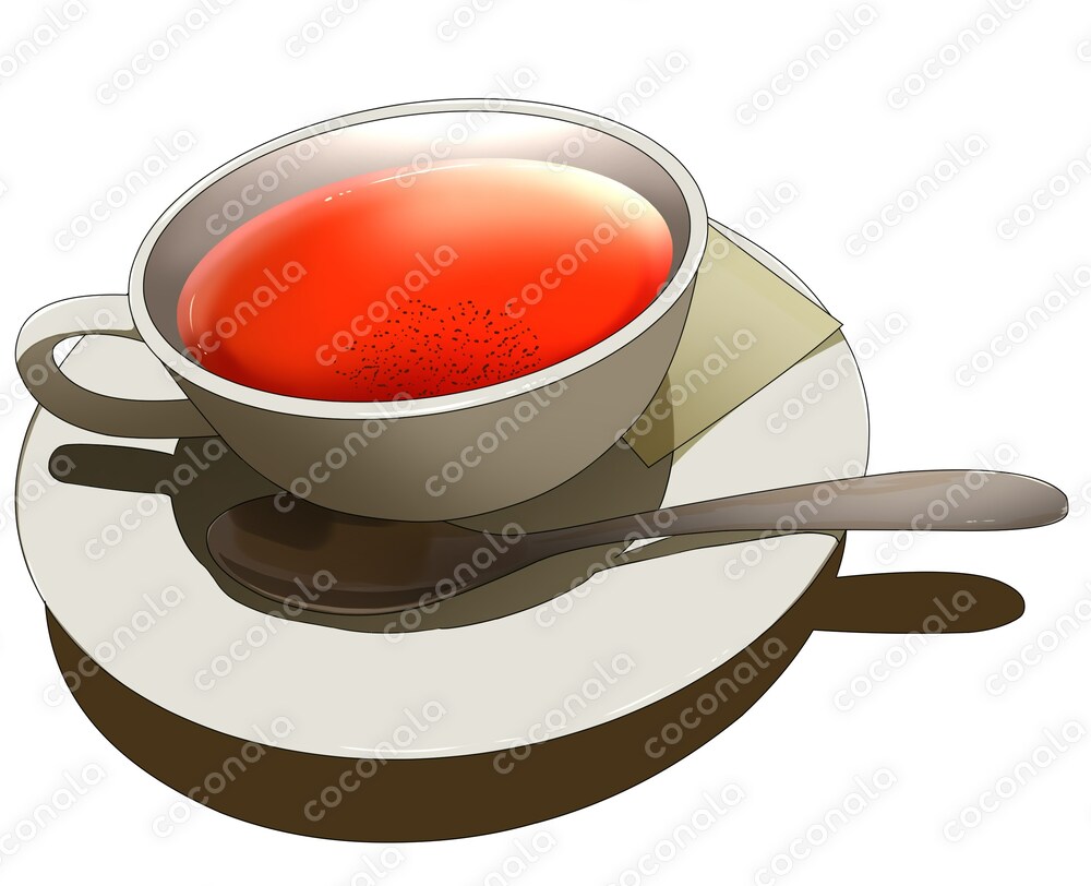 二次利用、商用利用可能！紅茶のカラーイラスト