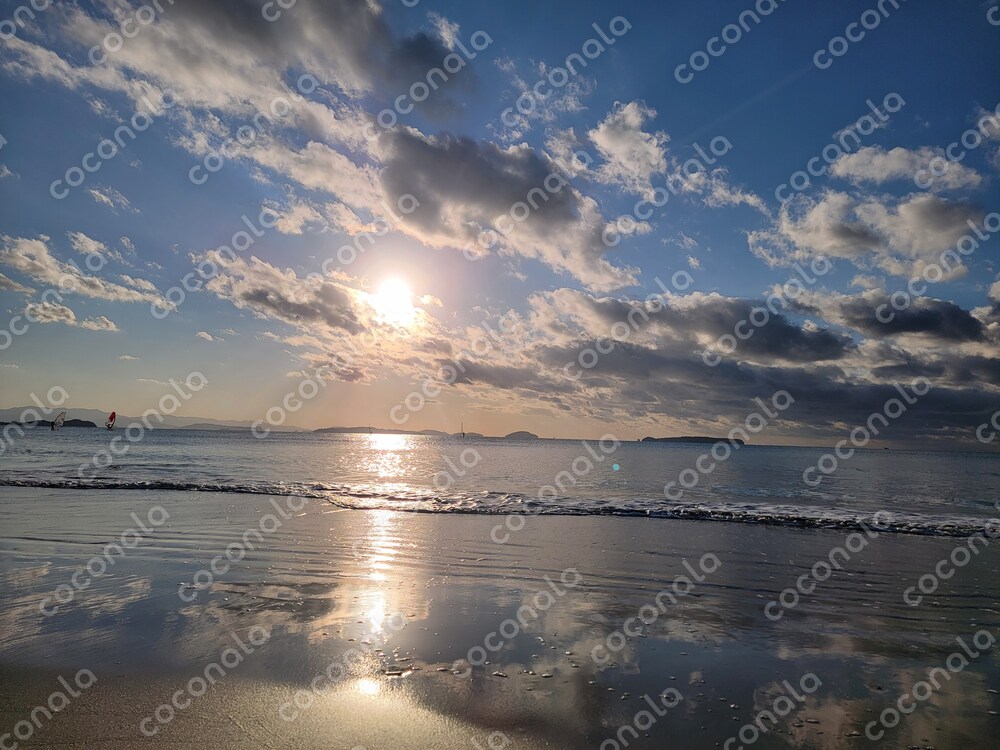 資料作成に使える素材【海、夕焼け】