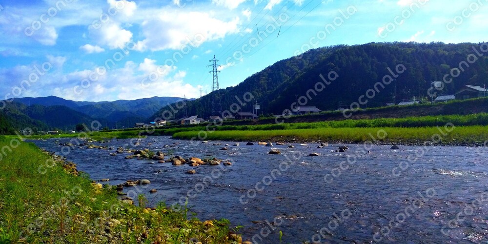 資料作成に使える素材【小川、田舎】