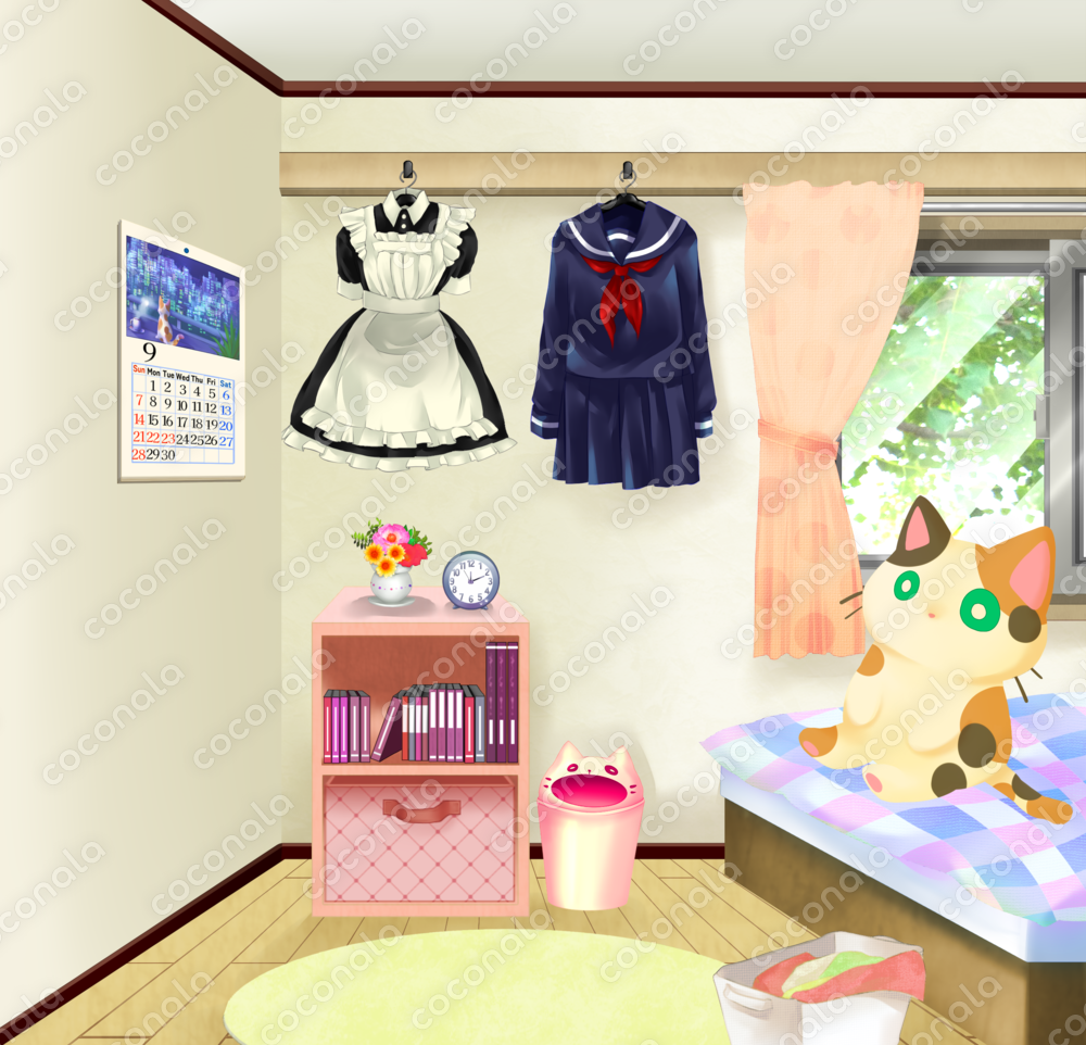 簡単背景　女子の部屋