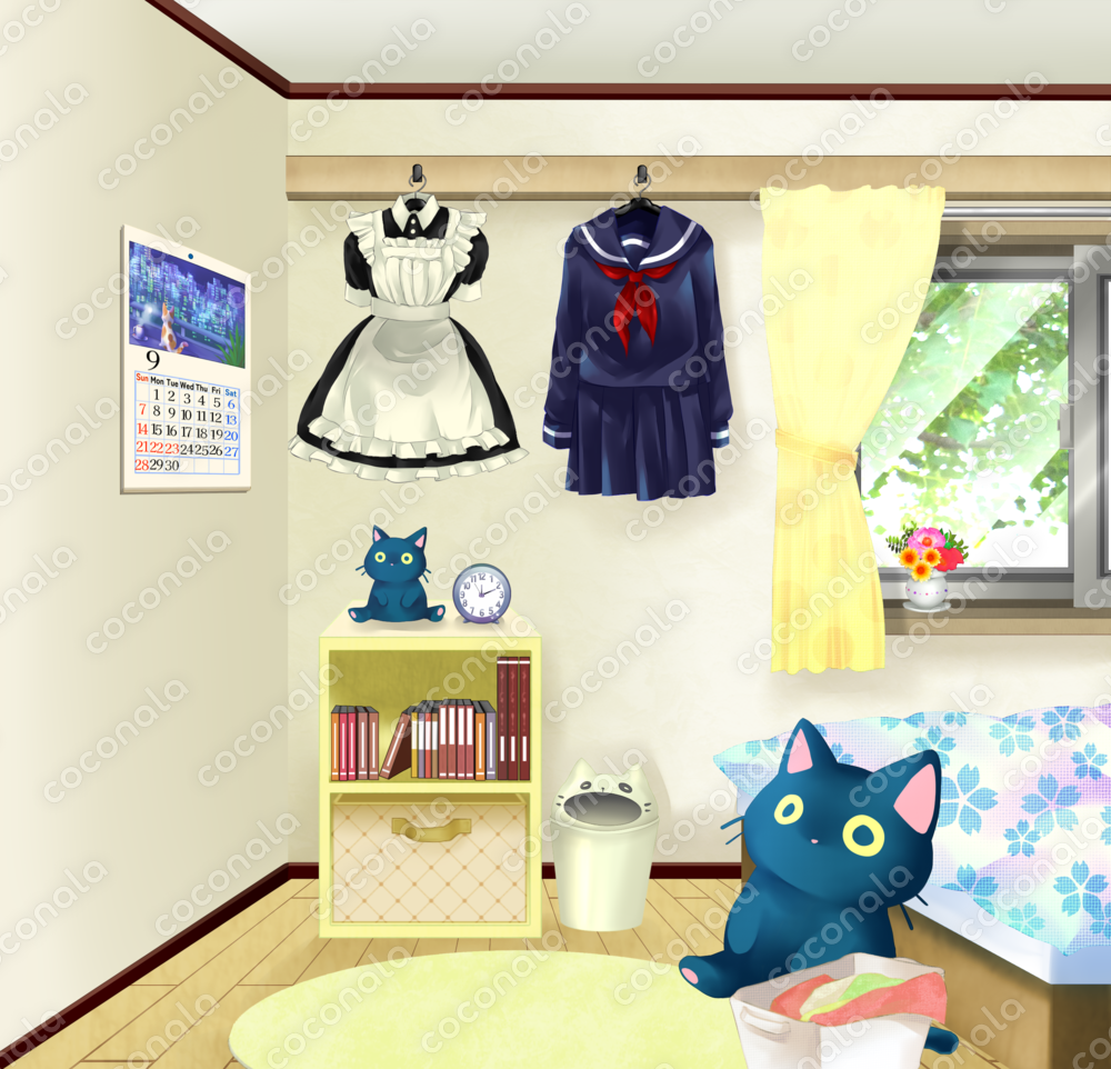簡単背景　女子の部屋