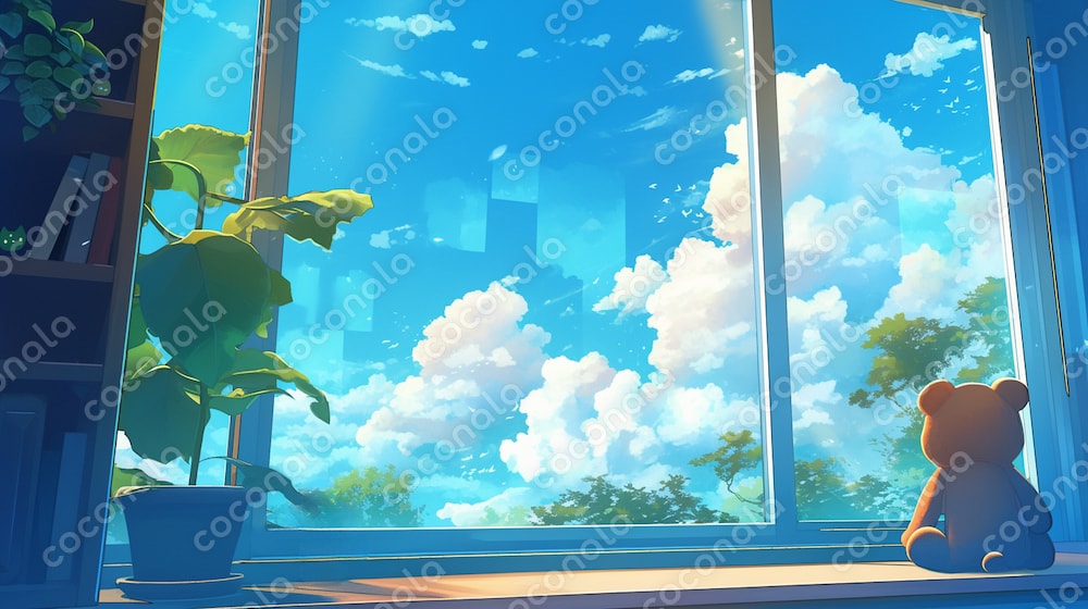 【背景素材】夏の窓際