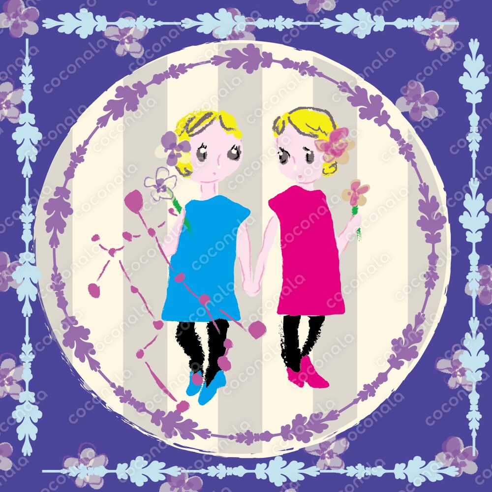 アイコン、占いなどに！ふたご座イラスト
