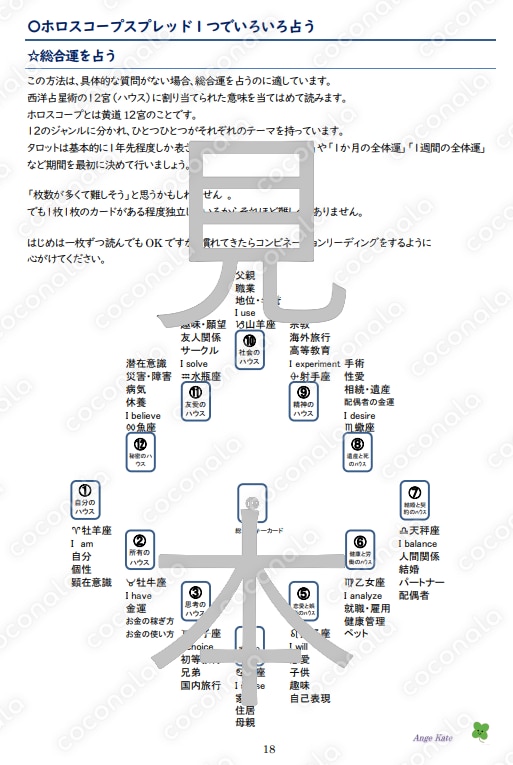 タロット『スプレッドだけ』のテキスト♪鑑定前にスマホで確認できて便利♪新米占い師さんにおススメ♪