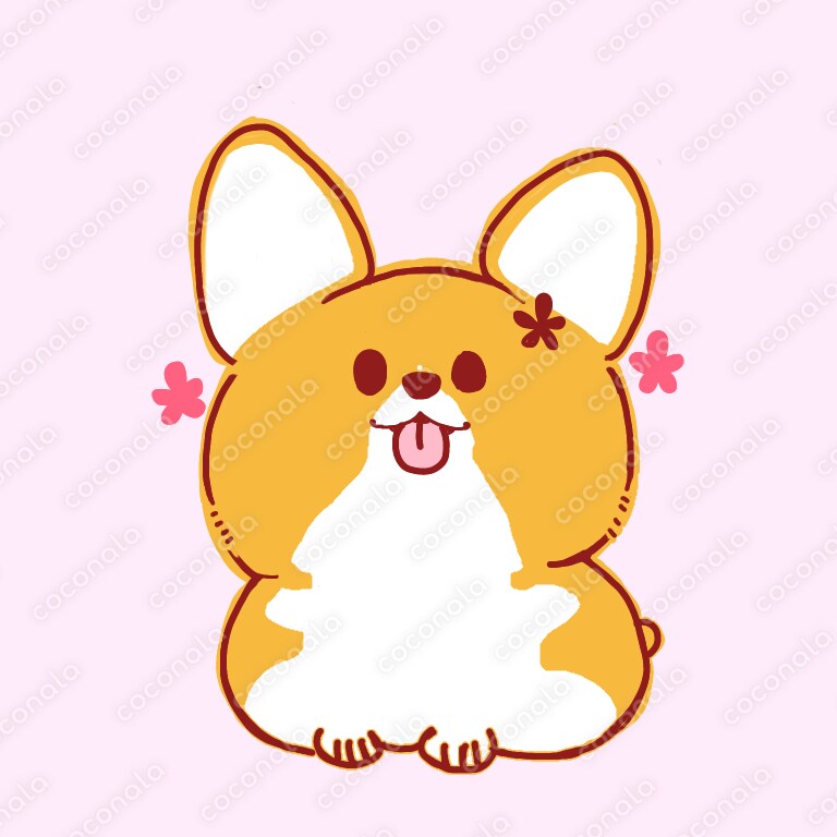 かわいいワンコのイラスト