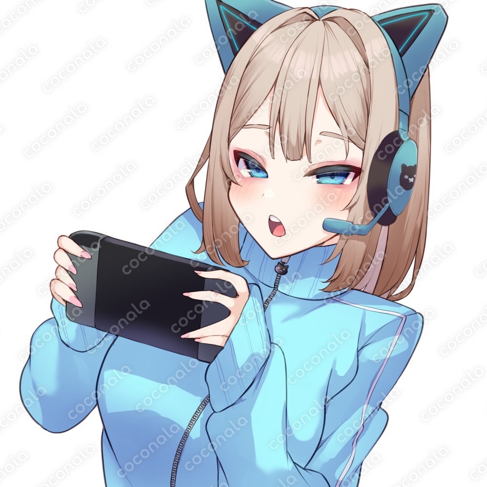 SNSなどに使えるアイコン(ゲーマーの女の子)