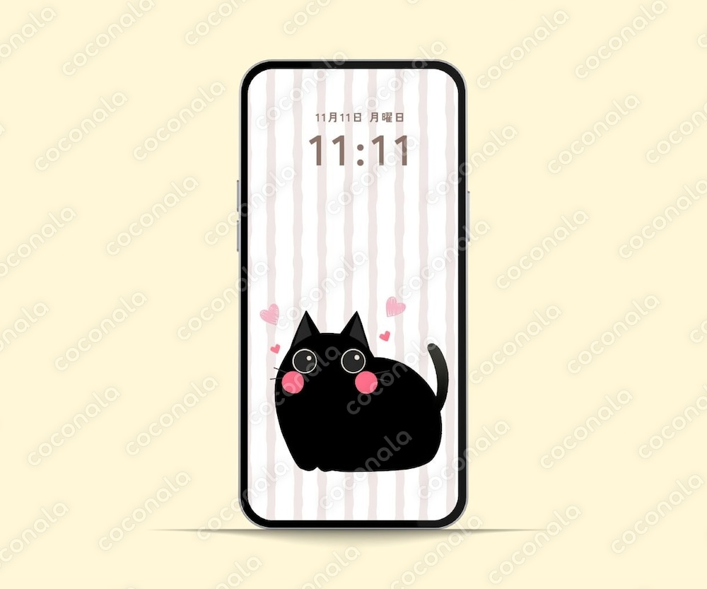 黒猫スマホ壁紙