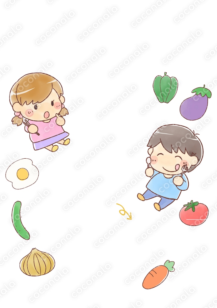 《こどもとやさい》シリーズ🥕A4ポスター素材（文字なし）PDF版