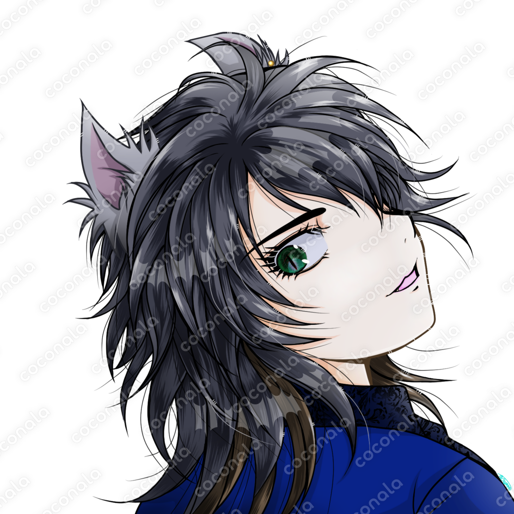 猫耳女子／各種SNSアイコン・観賞用の正方形イラスト