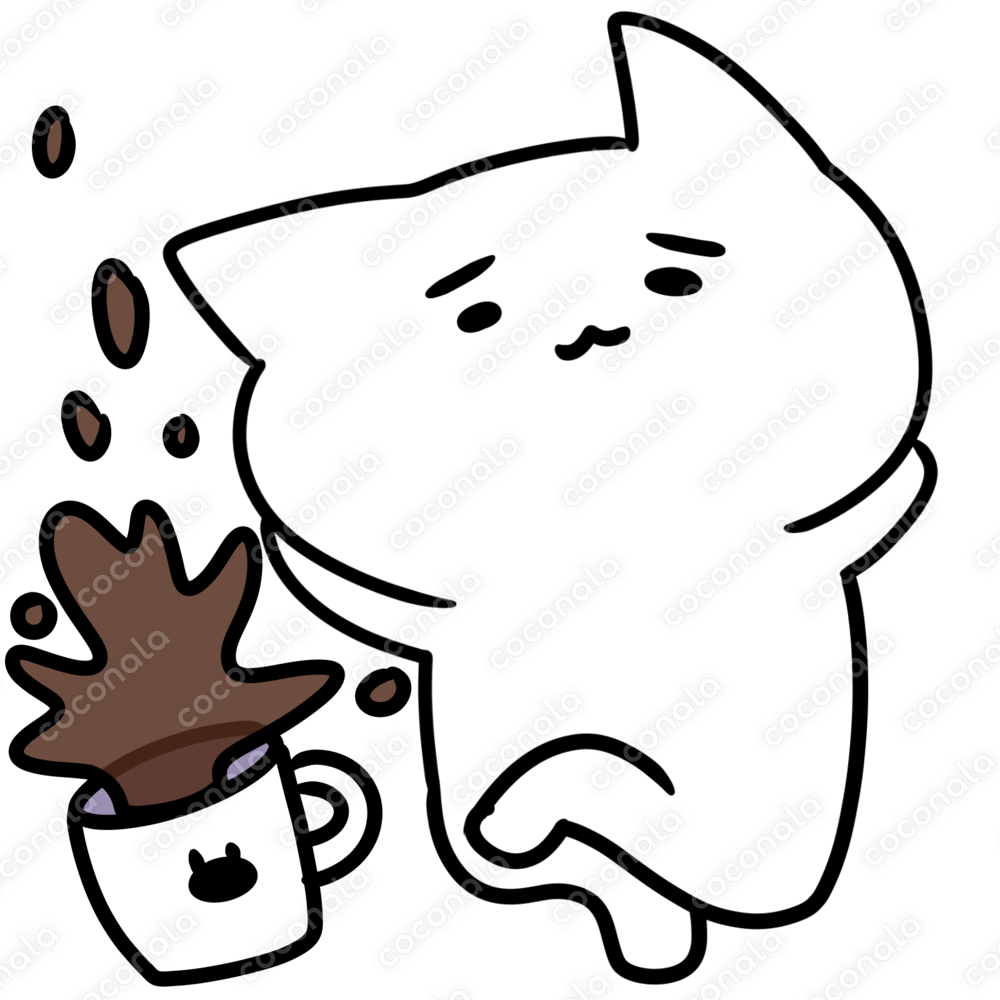 ココアをひっくり返す