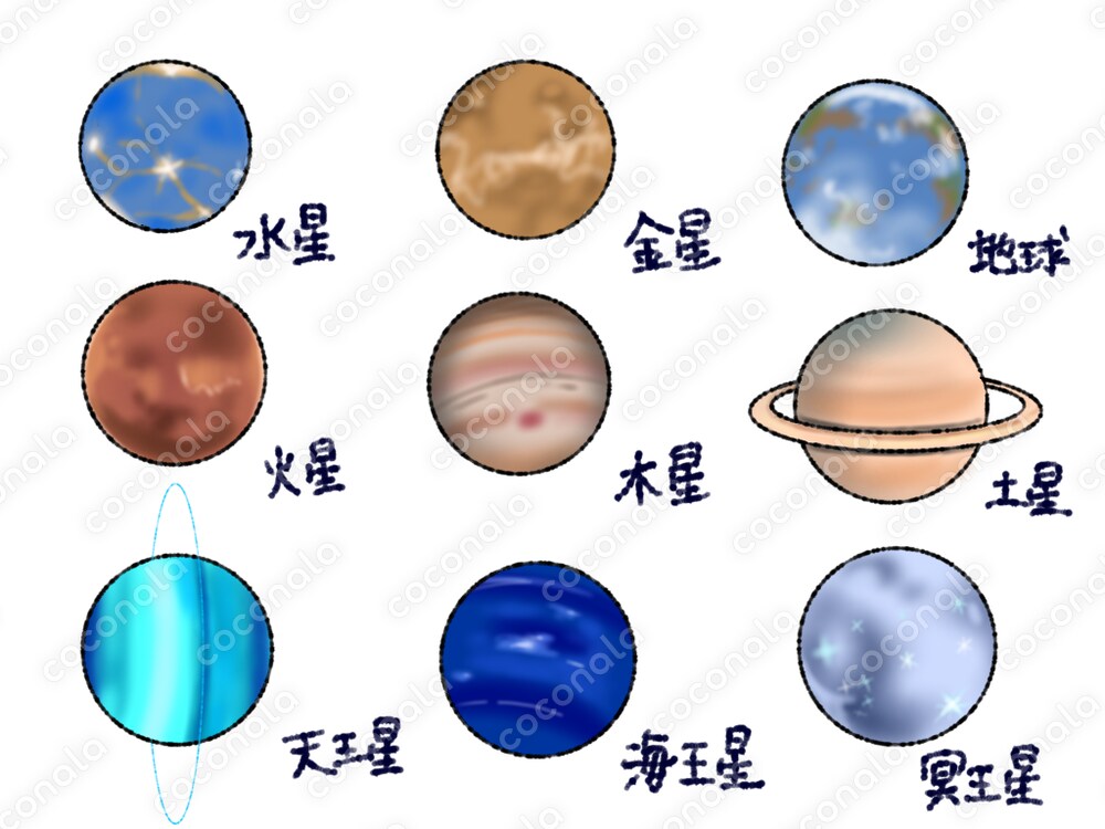 太陽系の惑星-素材集-